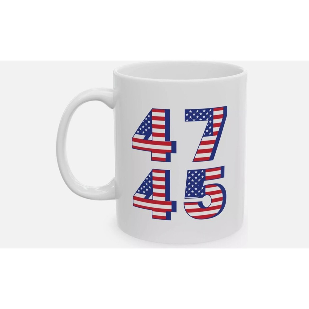 Trump 2024 President 45/47 Coffee Mug - Ceramic Cup 11oz Friends Family Mug